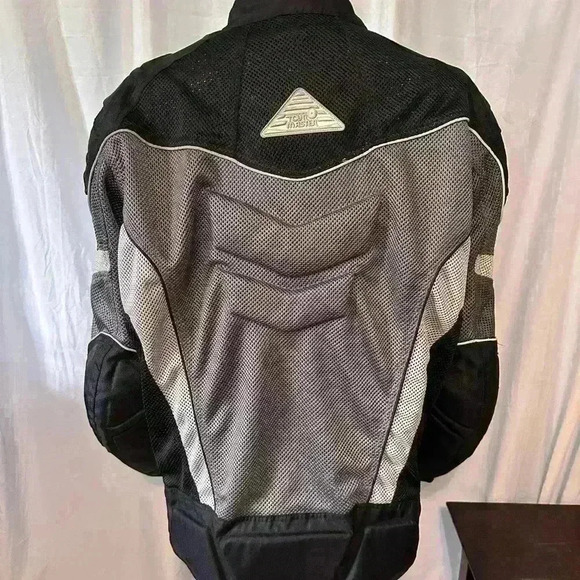 Tour master Motorcycle Jacket. Padded. Pockets. Mesh. Black/silver. Men’s 2XL - Picture 5 of 9
